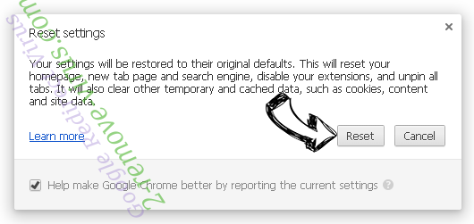 Google Redirect Virus Chrome reset