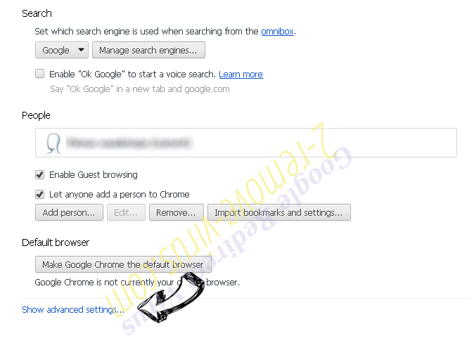 Google Redirect Virus Chrome settings more
