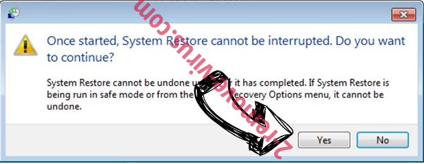 FG69 ransomware removal - restore message