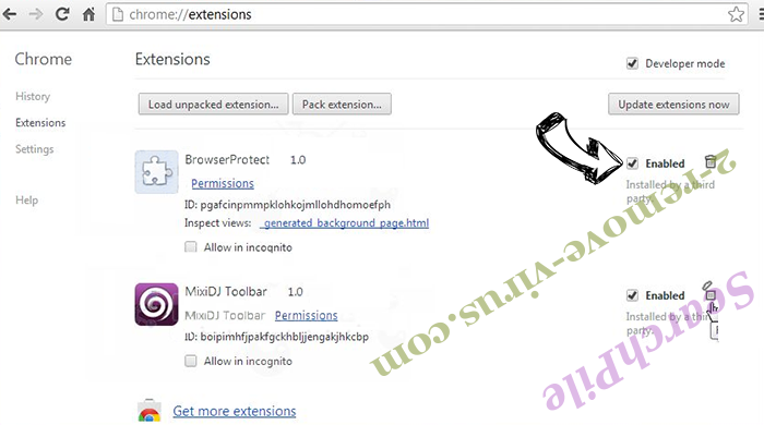 Ursidae malicious extension Chrome extensions disable