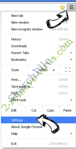 Ooxxsearch.com Chrome menu