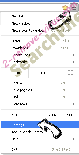 Chrome.exe Virus Chrome menu