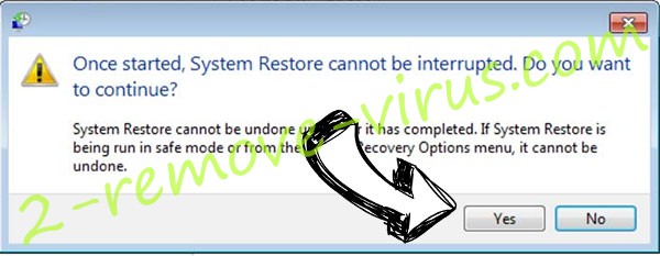 Zekwacrypt removal - restore message