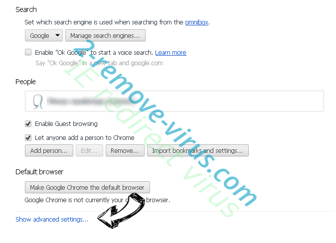 Cleanserp Chrome settings more