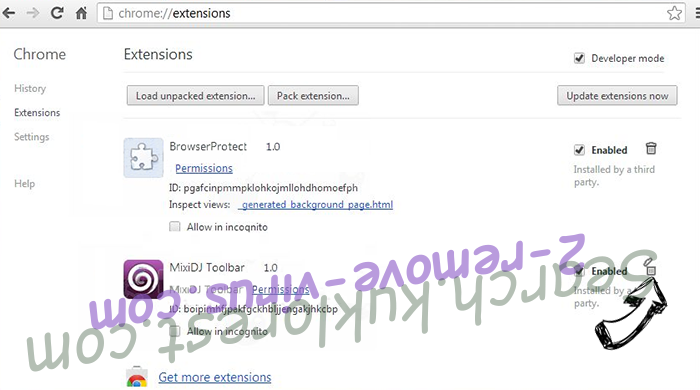 Search.kuklorest.com Chrome extensions remove