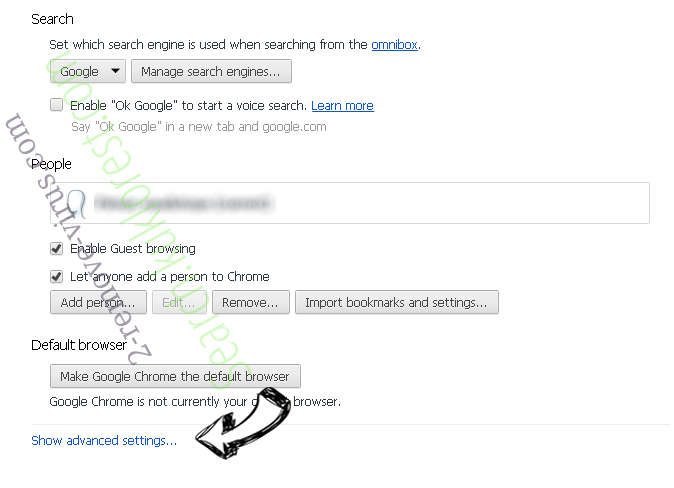 Additionalsearch.co.uk Chrome settings more