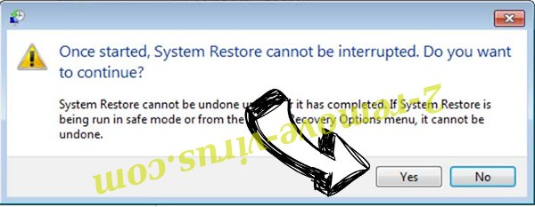 Easy2Lock ransomware removal - restore message