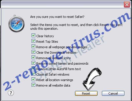 Dridex Safari reset