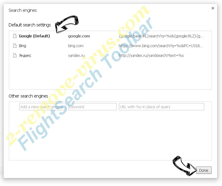 FlightSearch Toolbar Chrome extensions disable