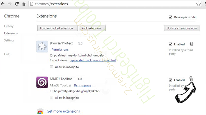 Websearch.the-searcheng.info Chrome extensions remove