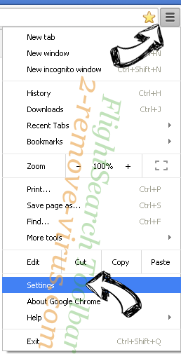 Websearch.coolfindings.info Chrome menu