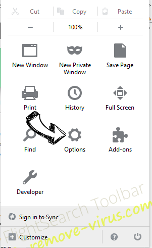 FlightSearch Toolbar Firefox reset confirm