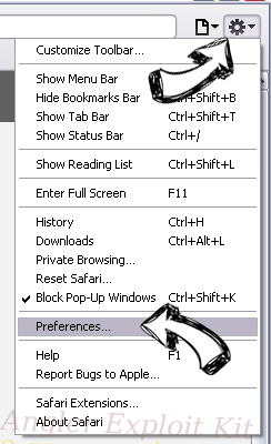 QuickFlightTracker Toolbar Safari menu