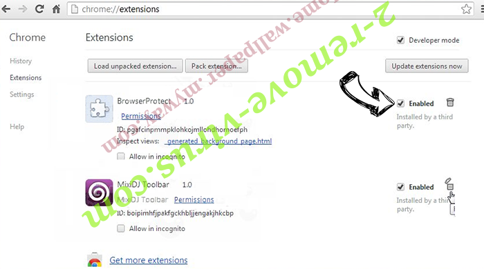 Hi.ru Chrome extensions disable