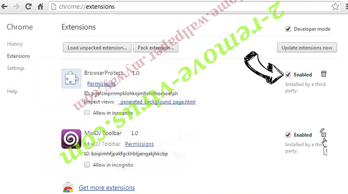 MyFashionTab Toolbar Chrome extensions disable