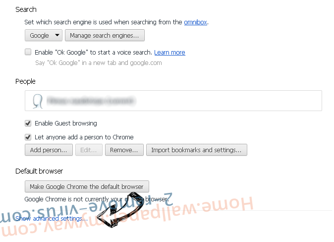 Websearch.searchdwebs.info Chrome settings more