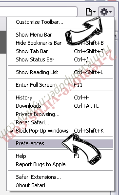 IGames Search Hijacker Safari menu