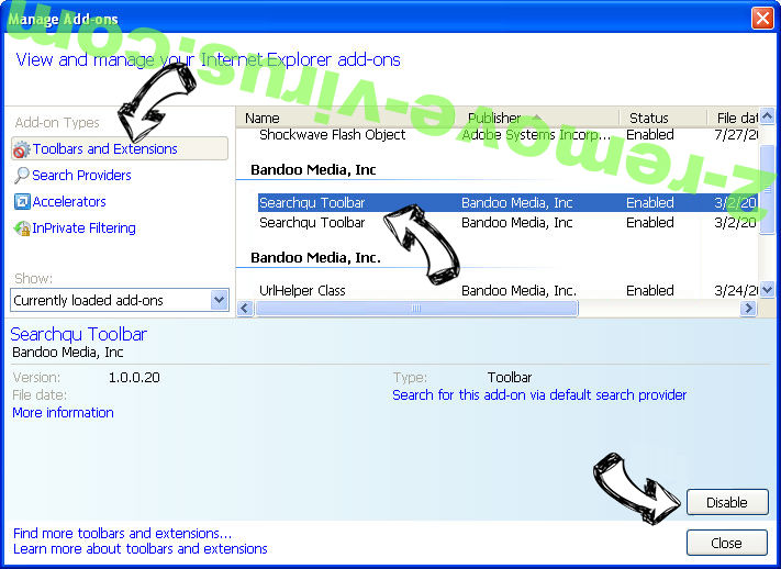 uc123.com IE toolbars and extensions