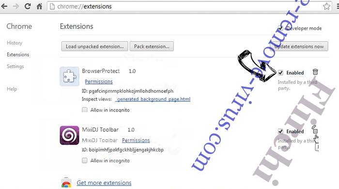 Fuq.com Virus Chrome extensions disable