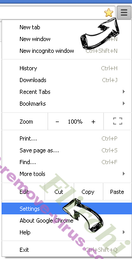 Searchesmia.com Chrome menu