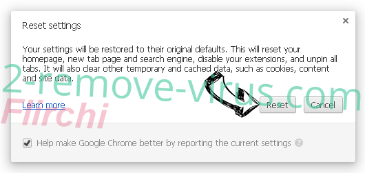 Verwijderen MainOperation Adware Chrome reset