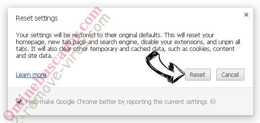 Webpageing.com Chrome reset