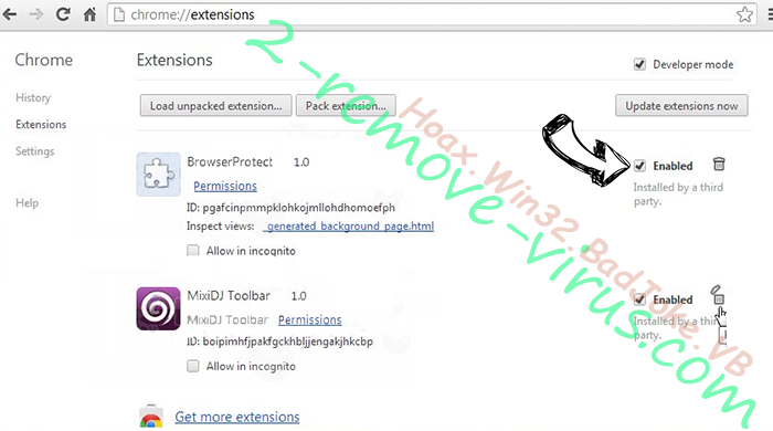 Search.mysportsxp.com Chrome extensions disable