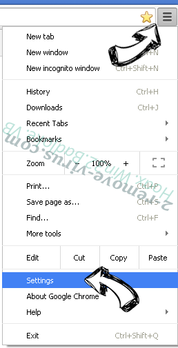 Search.mysportsxp.com Chrome menu