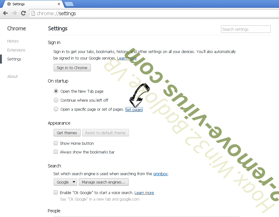 Globalseca.com Chrome settings