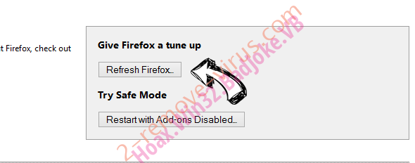 Hoax.Win32.BadJoke.VB Firefox reset