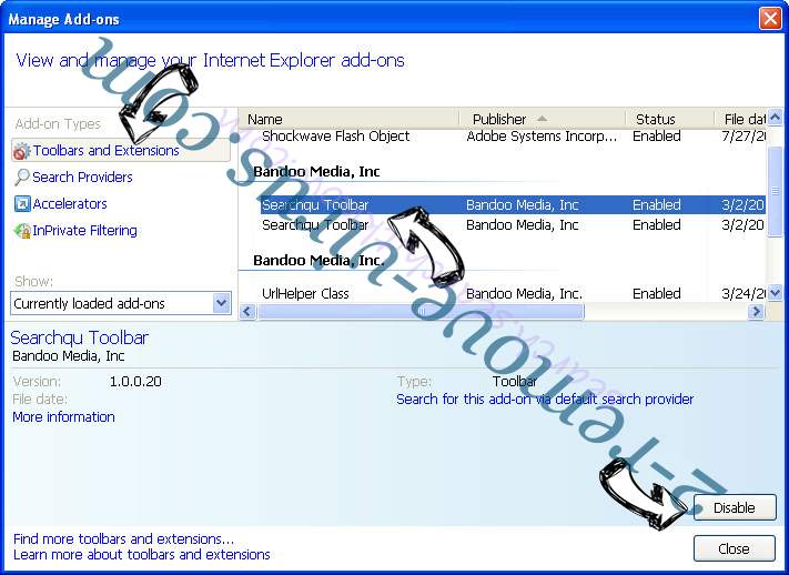 Hao.7654.com IE toolbars and extensions