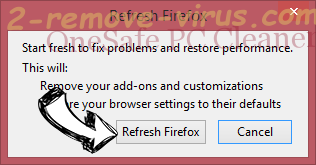 Quick Searcher virus Firefox reset confirm
