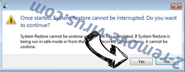 Bozq ransomware removal - restore message