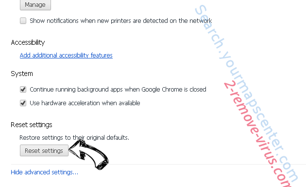 Online Browser Advertising Chrome advanced menu