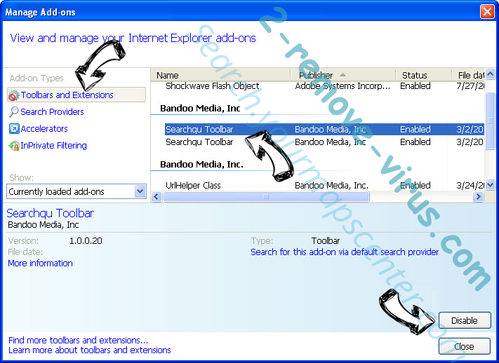 Allinsearch.com IE toolbars and extensions