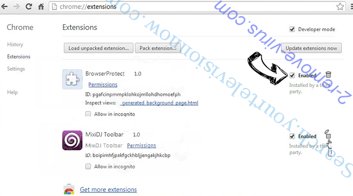 FBI Moneypak Virus Chrome extensions disable