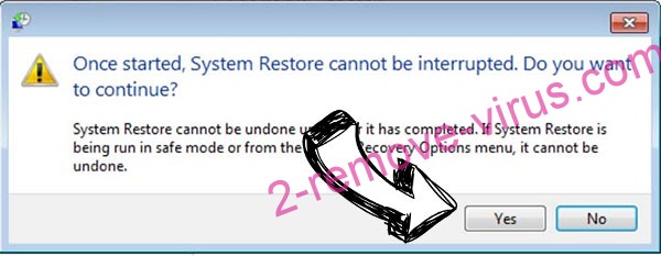 Vpsh ransomware removal - restore message