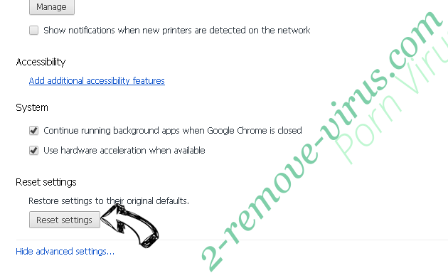 Searchfrom.ru Virus Chrome advanced menu