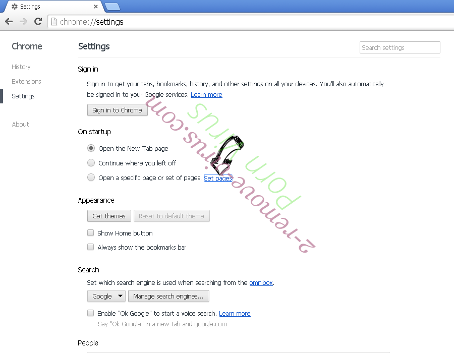 MyBrowser Chrome settings