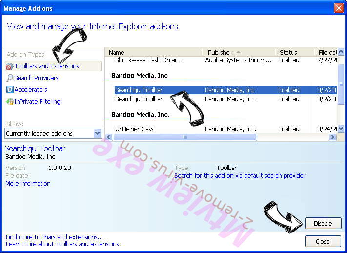 Mp3fromyou.tube Ads IE toolbars and extensions