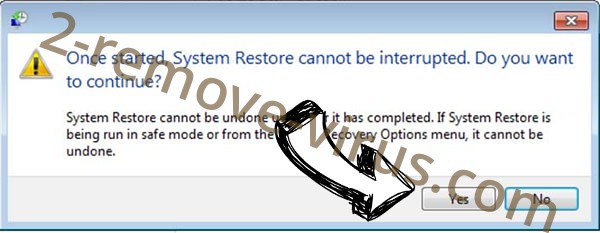 Erop ransomware removal - restore message