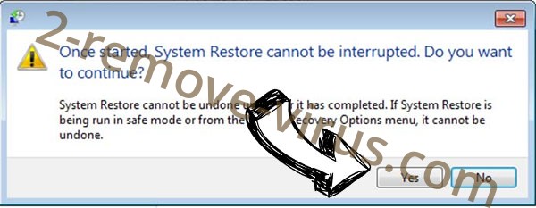 CryptoLocker-v3 ransomware removal - restore message