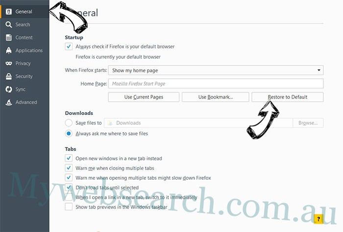 Search-Goal.com Firefox reset confirm