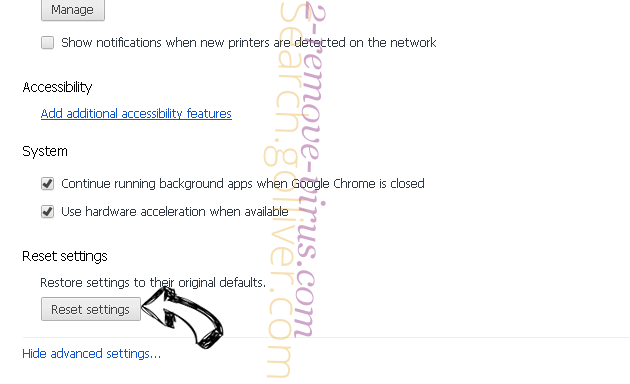 Keyrolan.com redirect Chrome advanced menu