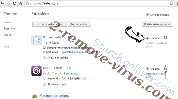 MyShopcoupon Chrome extensions disable