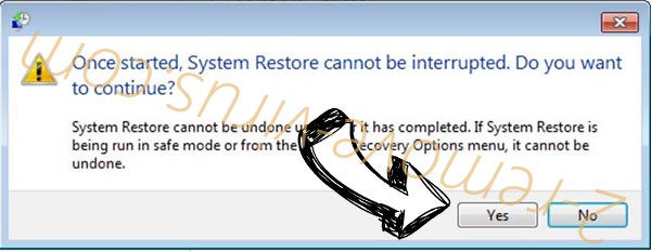 Recoverydatas ransomware removal - restore message