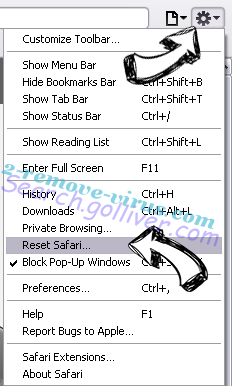 Search.hdopplerweatherradar.co Safari reset menu