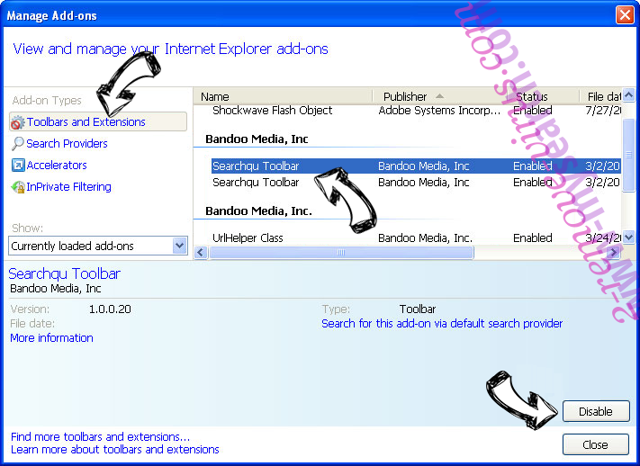 www-mysearch.com IE toolbars and extensions