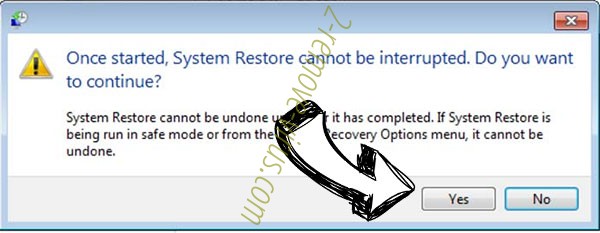 Sun Ransomware removal - restore message