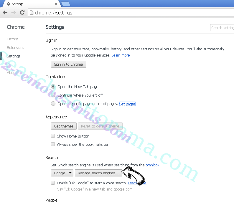 SearchMaster Adware Chrome extensions disable